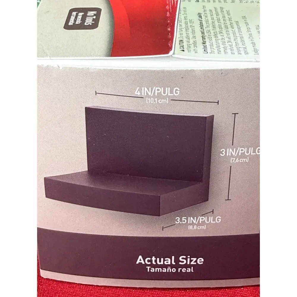 Lot 4 New 3M Command Display Ledge Slate Floating Wall Shelves 2lb Damage Free